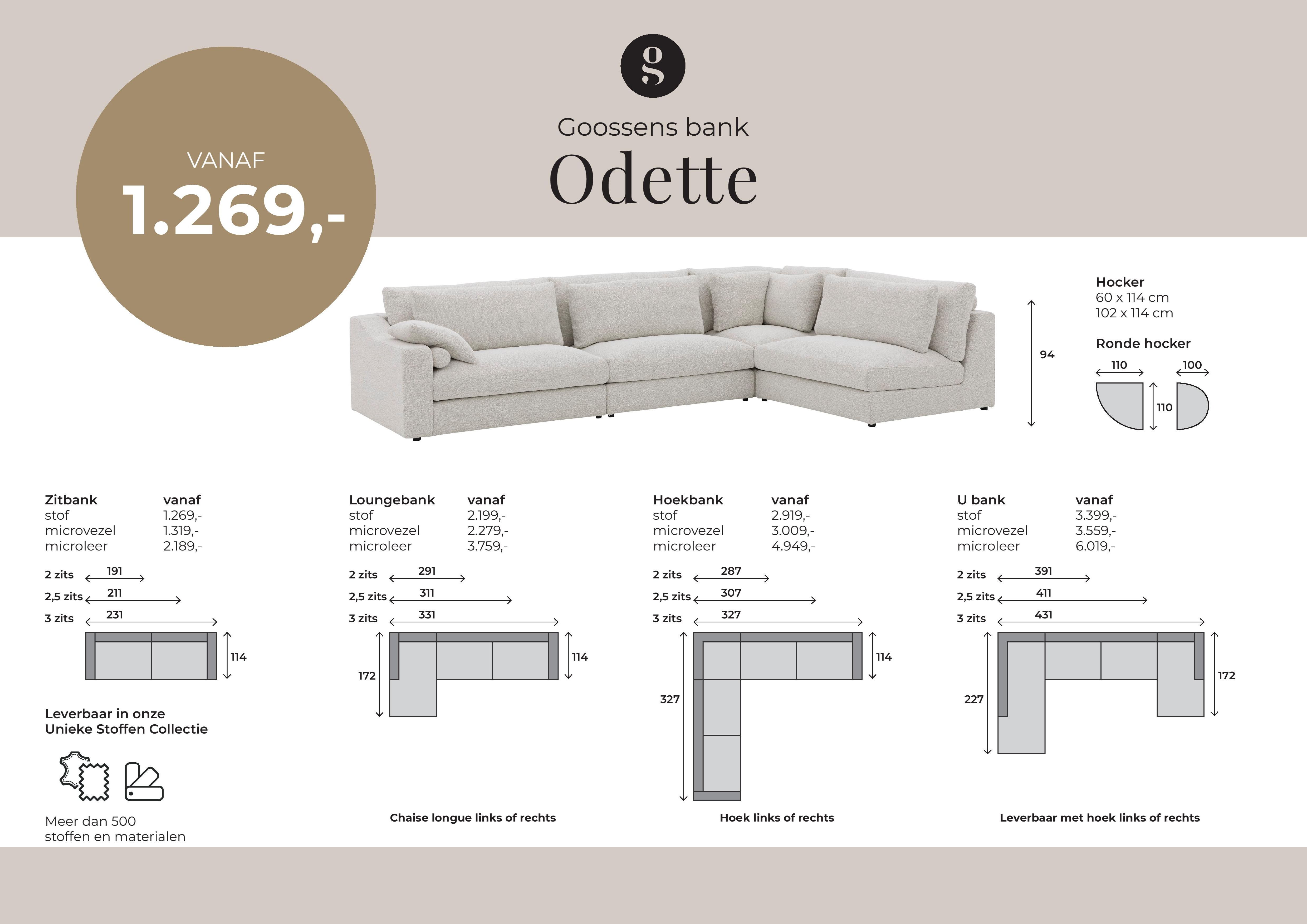 Hoekbank Odette