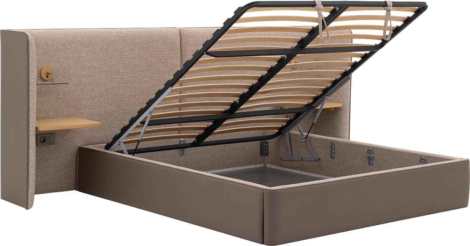 Gestoffeerd Bedframe Burano Storage